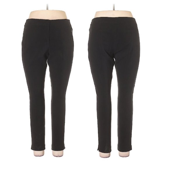 $89 Anne Klein Stretch Black Work Pants - Picture 1 of 3